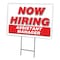 Signmission Now Hiring Assistant Manager Yard & Stake outdoor plastic coroplast window, C-1824-ASSISTANT MANAGER C-1824-DS-ASSISTANT MANAGER - alternate 1